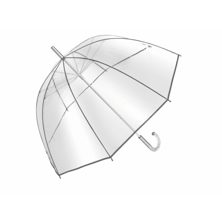 Parasol BELLEVUE, srebrny, transparentny 56-0104034