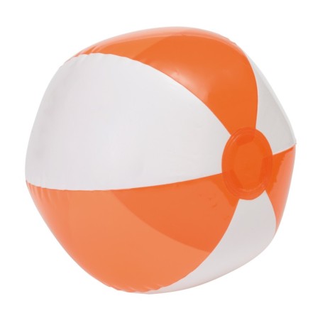 Piłka plażowa OCEAN, biały, transparentny pomarańczowy 56-0602147